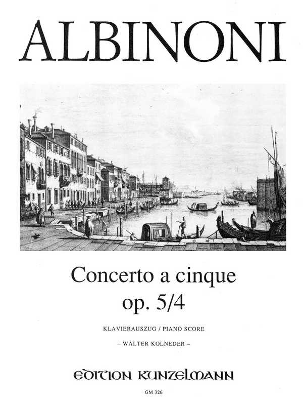 Concerto à cinque G-Dur op.5,4&nbsp;&nbsp;für Violine und Streicher&nbsp;&nbsp;für Violine und Klavier