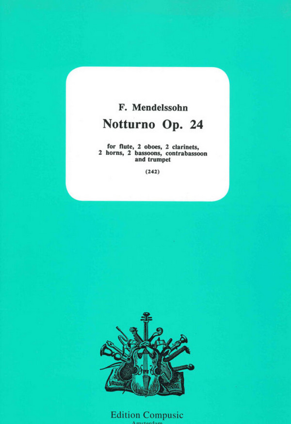 Notturno op.24 für Bläserensemble&nbsp;&nbsp;(fl, 2ob, 2klar, 2hrn, 2fag, Kontrafag, trp)&nbsp;&nbsp;Partitur uns Stimmen
