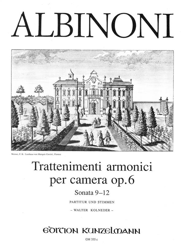 Trattenimenti armonici per camera op.6 Band 4 (Nr.9-12)&nbsp;&nbsp;für Violine, Violoncello und Bc&nbsp;&nbsp;Violoncello und Bc