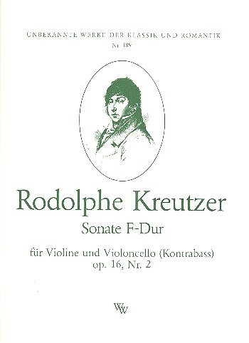 Sonate F-Dur op.16,2 für  Violine und Violoncello  (Kontrabass)