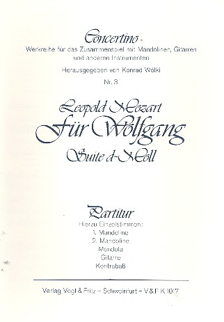 Suite d-Moll Nr.8 für Wolfgang  für Zupforchester  Partitur