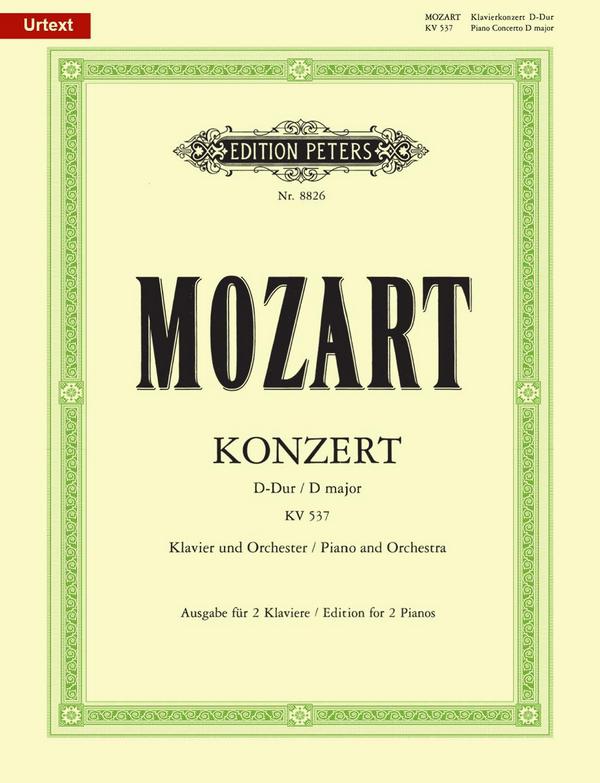 Konzert D-Dur KV537 für Klavier und Orchester&nbsp;&nbsp;für 2 Klaviere&nbsp;&nbsp;