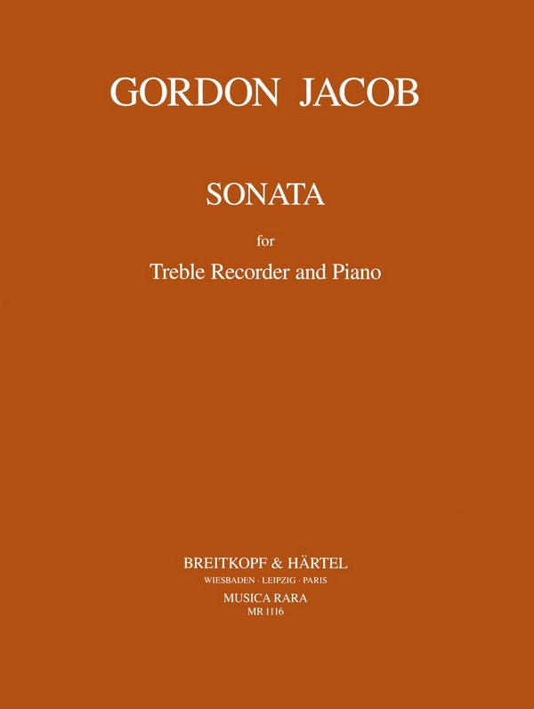 Sonata&nbsp;&nbsp;for treble recorder and piano&nbsp;&nbsp;