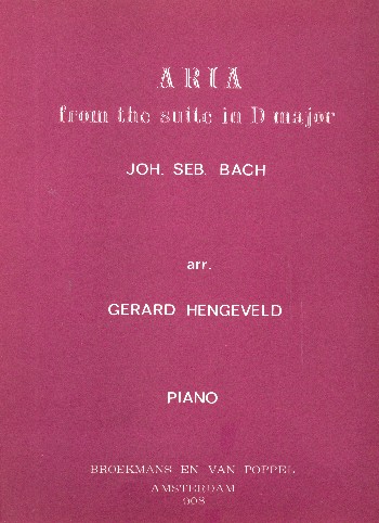 Aria from the Suite D major  for piano  