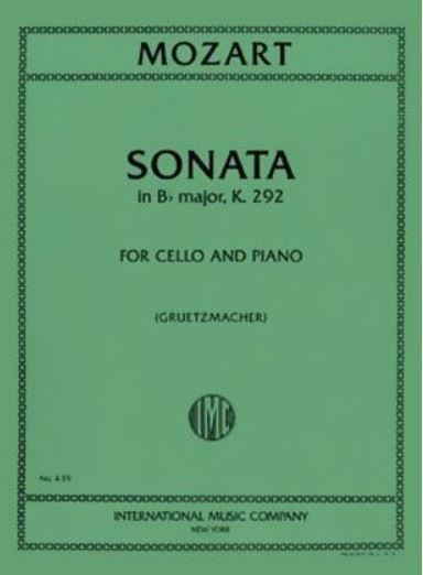 Sonata B flat major op.292&nbsp;&nbsp;for cello and piano&nbsp;&nbsp;