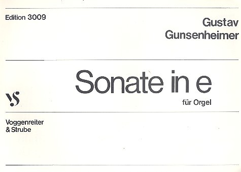 Sonate e-Moll  für Orgel  