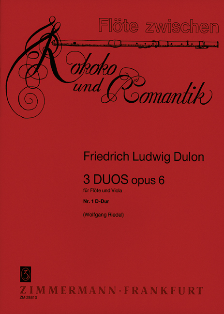 DUO D-DUR OP.6,1 FUER  FLOETE UND VIOLA  RIEDEL, WOLFGANG, ED