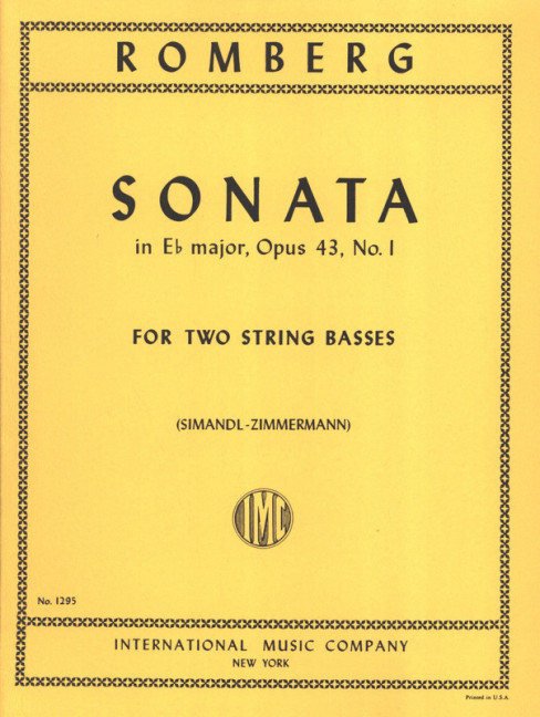 Sonata op.3,1  for 2 string basses  