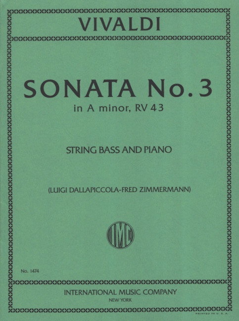 Sonata no.3&nbsp;&nbsp;for string bass and&nbsp;&nbsp;