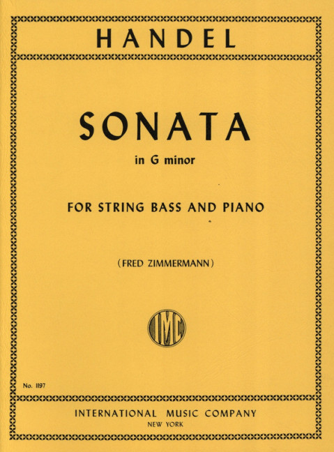 Sonata g minor&nbsp;&nbsp;for string bass and piano&nbsp;&nbsp;