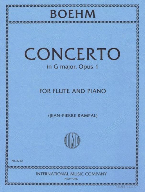 Concerto G major op.1  for flute and piano  RAMPAL, JEAN-PIERRE, ED.