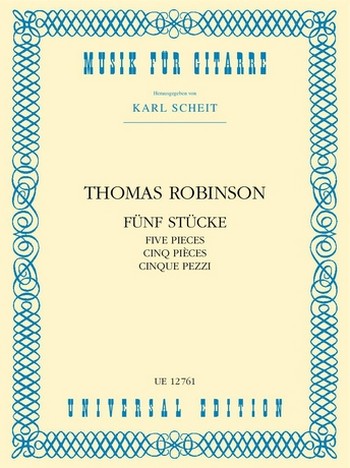 5 Stücke&nbsp;&nbsp;für Gitarre&nbsp;&nbsp;