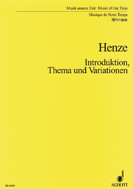 Introduktion, Thema und Variationen&nbsp;&nbsp;für Violoncello, Harfe und Streichorchester&nbsp;&nbsp;Partitur