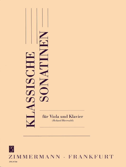 Klassische Sonatinen&nbsp;&nbsp;für Viola und Klavier&nbsp;&nbsp;