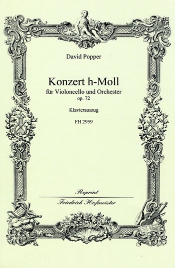 Konzert h-Moll op.72 für Violoncello und  Orchester für Violoncello und Klavier  