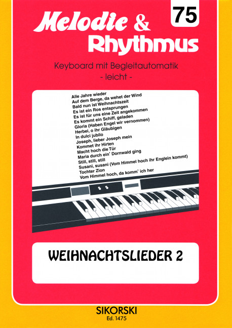 Weihnachtslieder Band 2&nbsp;&nbsp;für E-Orgel / Keyboard&nbsp;&nbsp;