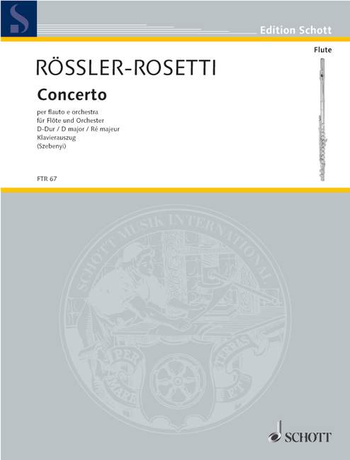 Concerto D-Dur Murray C17  für Flöte und Orchester  Klavierauszug mit Solostimme