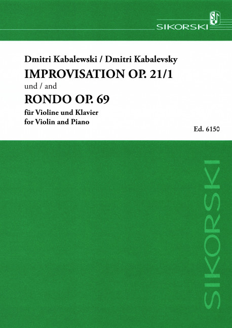Improvisation op.21,1 und Rondo op.69&nbsp;&nbsp;für Violine und Klavier&nbsp;&nbsp;