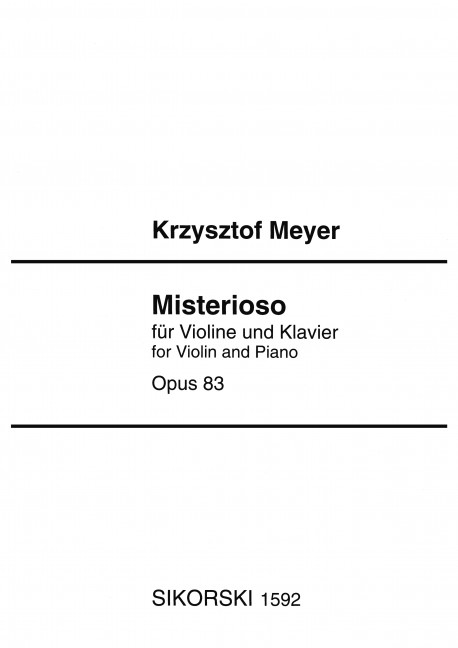 Misterioso op.83 für Violine und  Klavier  