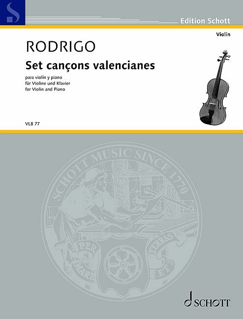 Set cançons valencianes&nbsp;&nbsp;für Violine und Klavier&nbsp;&nbsp;