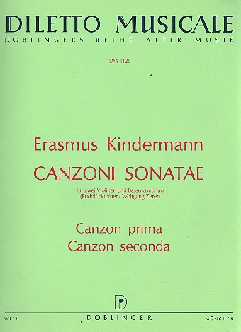 Canzoni sonatae für 2 Violinen  und Bc  Stimmen