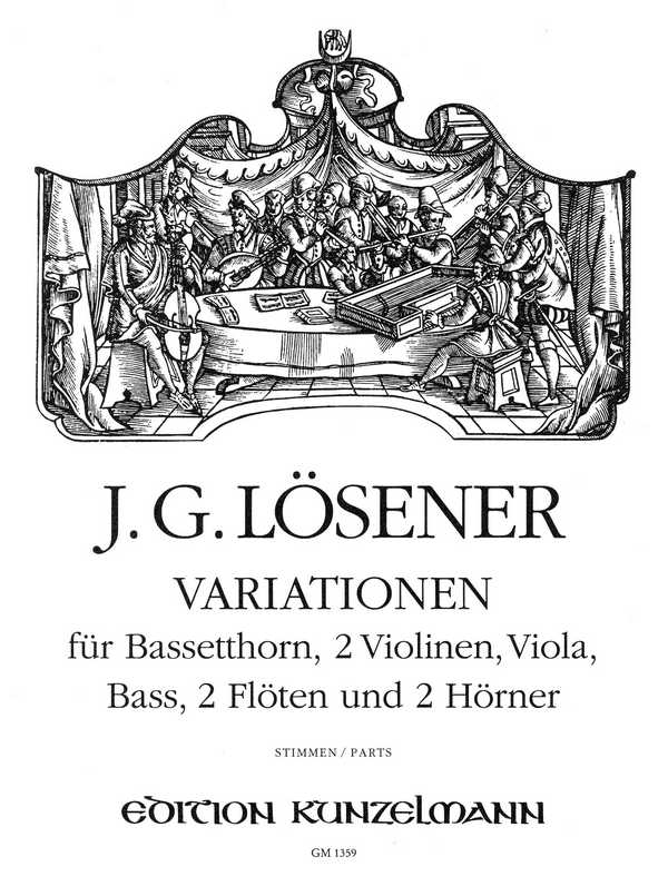 Variationen&nbsp;&nbsp;für Bassetthorn, 2 Violinen, Viola, Bass, 2 Flöten und 2 Hörner&nbsp;&nbsp;Stimmen