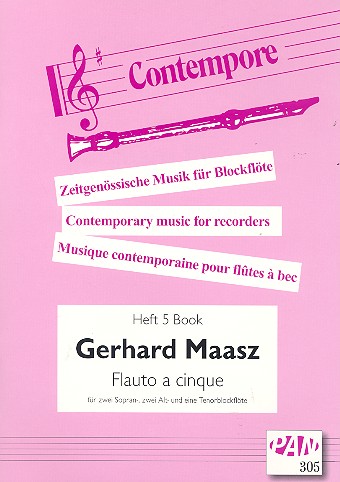 Flauto à cinque Band 5  für 5 Blockflöten (SSATT)  