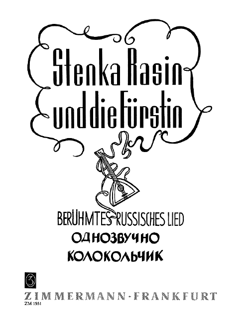 Stenka rasin (russ/dt)&nbsp;&nbsp;für Gesang und Klavier&nbsp;&nbsp;