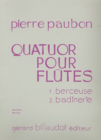 Quatuor&nbsp;&nbsp;pour flutes&nbsp;&nbsp;partition et parties