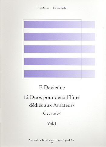 12 duos op.57 vol.1 (nos.1-6)  pour 2 flûtes, dediés aux amateurs  