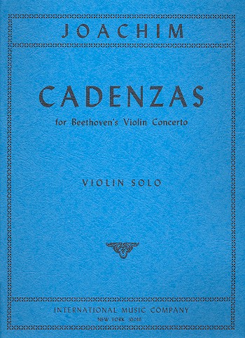 Cadenzas for Beethoven's violin Concerto  for violin solo  