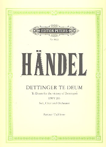 Dettinger Te Deum HWV283&nbsp;&nbsp;für Soli, Chor und Orchester&nbsp;&nbsp;Partitur