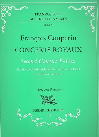 Concerts Royaux Second Concert  F-Dur für Altblockflöte unb bc.  