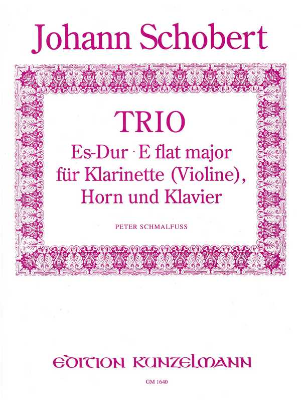 Trio Es-Dur  für Klarinette (Violine), Horn und Klavier  