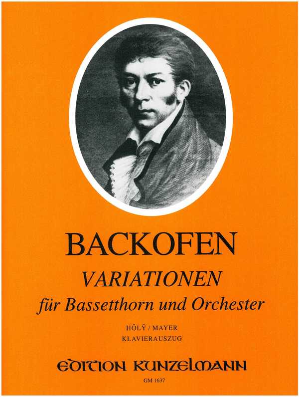 Variationen&nbsp;&nbsp;für Bassetthorn und Orchester&nbsp;&nbsp;Klavierauszug