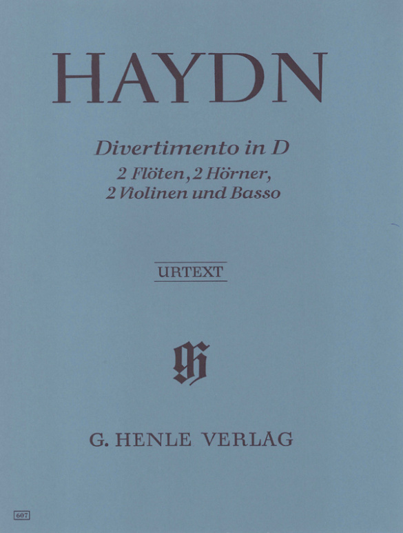 Divertimento D-Dur à 7 Hob.II:8  für 2 Flöten, 2 Hörner, 2 Violinen und Bass  Partitur und Stimmen