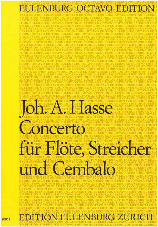 Konzert F-Dur  für Flöte, Streichorchester und Bc  Partitur