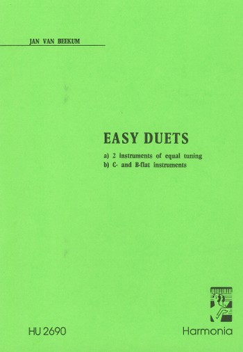 Easy Duets for 2 instruments of equal  tuning and c and b flat instruments  score