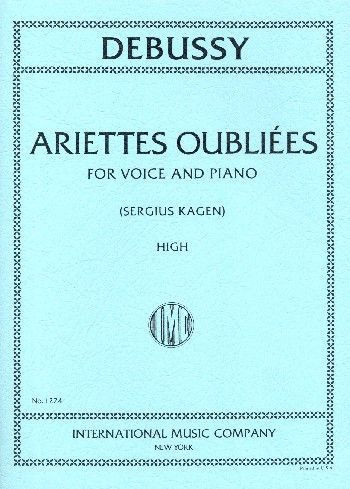 Ariettes oubliées  for high voice and piano  