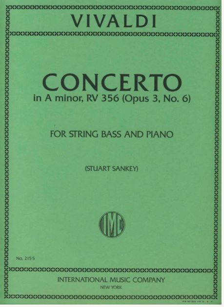 Concerto d minor  for string bass and piano  SANKEY, STUART, ED.