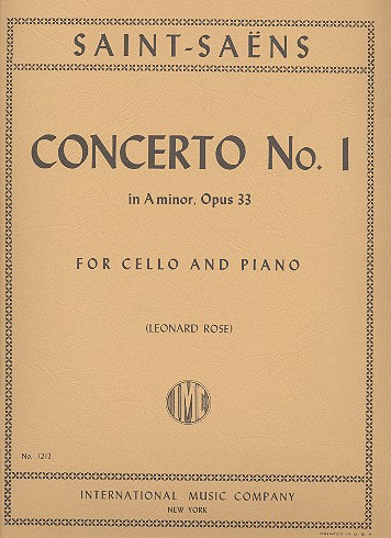 Concerto A minor op.33 no.1&nbsp;&nbsp;for cello and piano&nbsp;&nbsp;