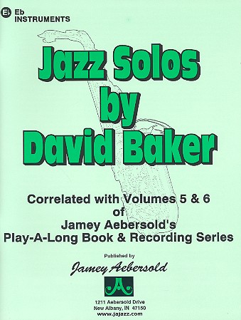 Jazz Solos for Eb Instruments&nbsp;&nbsp;correlated with vol.5 and 6 of the&nbsp;&nbsp;