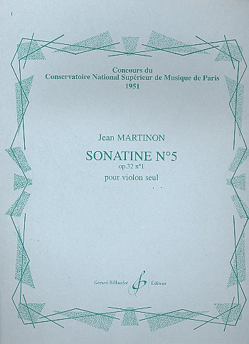 Sonatine no.5 op.32,1&nbsp;&nbsp;pour violon seul&nbsp;&nbsp;