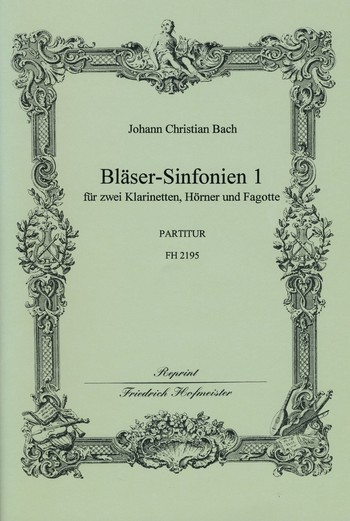 Bläser-Sinfonien Band 1 für  2 Klarinetten, 2 Hörner und Fagott  Partitur,  Reprint