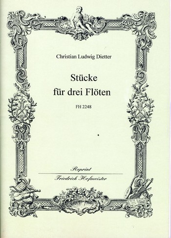 Stücke für 3 Flöten  Partitur und Stimmen  Reprint