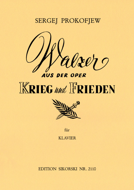 Walzer aus der Oper Krieg und Frieden op.96,1  für Klavier  