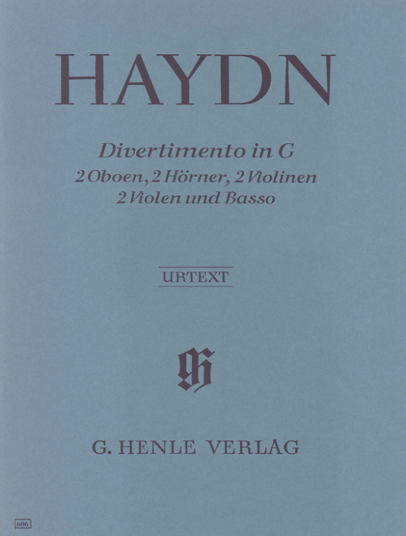 Divertimento G-Dur Hob.II:9  für 2 Oboen, 2 Hörner, 2 Violinen, 2 Violen und Bc  Partitur und Stimmen