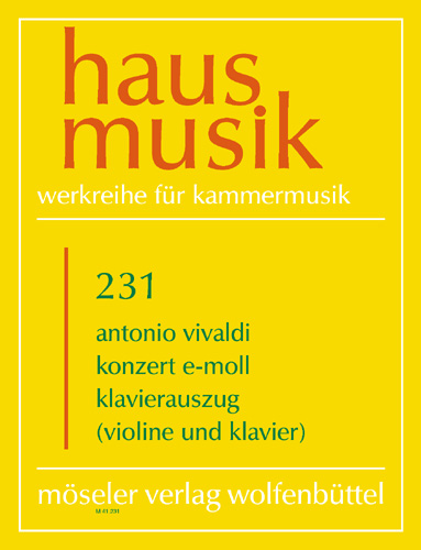 Konzert e-Moll&nbsp;&nbsp;für Violine, Streicher und Bc ( PV 109 )&nbsp;&nbsp;Ausgabe für Violine und Klavier