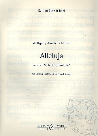 Alleluja  für mittlere Singstimme und Klavier (Es-Dur)  