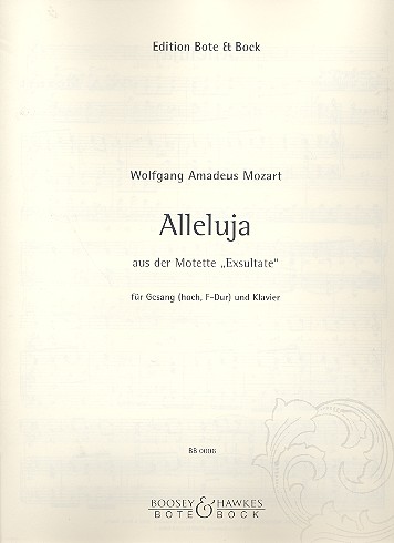 Alleluja  für hohe Singstimme und Klavier (F-Dur, original)  